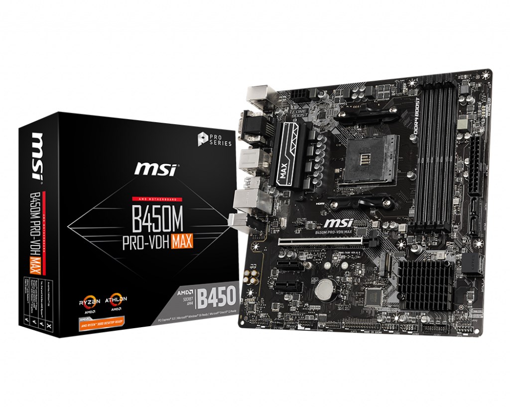 Pllakë amë MSI B450M PRO-VDH Max AMD B450 Socket AM4 micro ATX