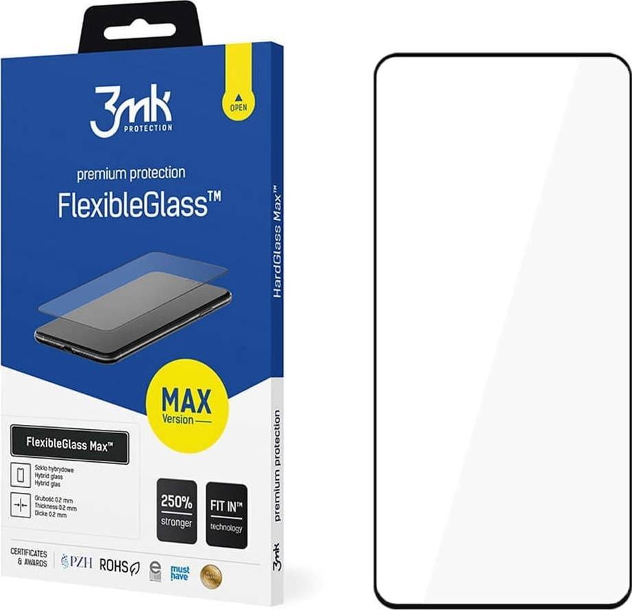 Xham mbrojtës 3MK FlexibleGlass Max për Samsung Galaxy S22 Plus, 0.2mm, mbulim i plotë, transparent