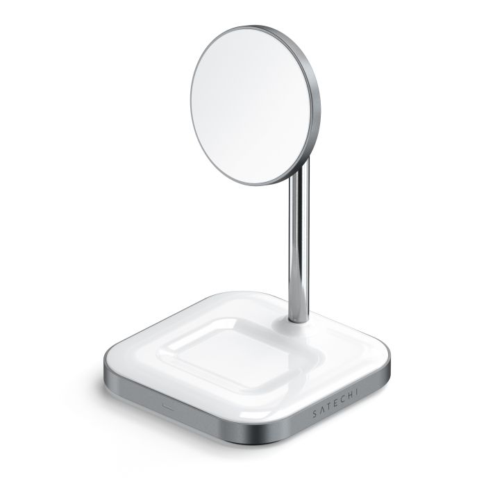 Karikues wireless Satechi Aluminiuem 2-in-1, i bardhë
