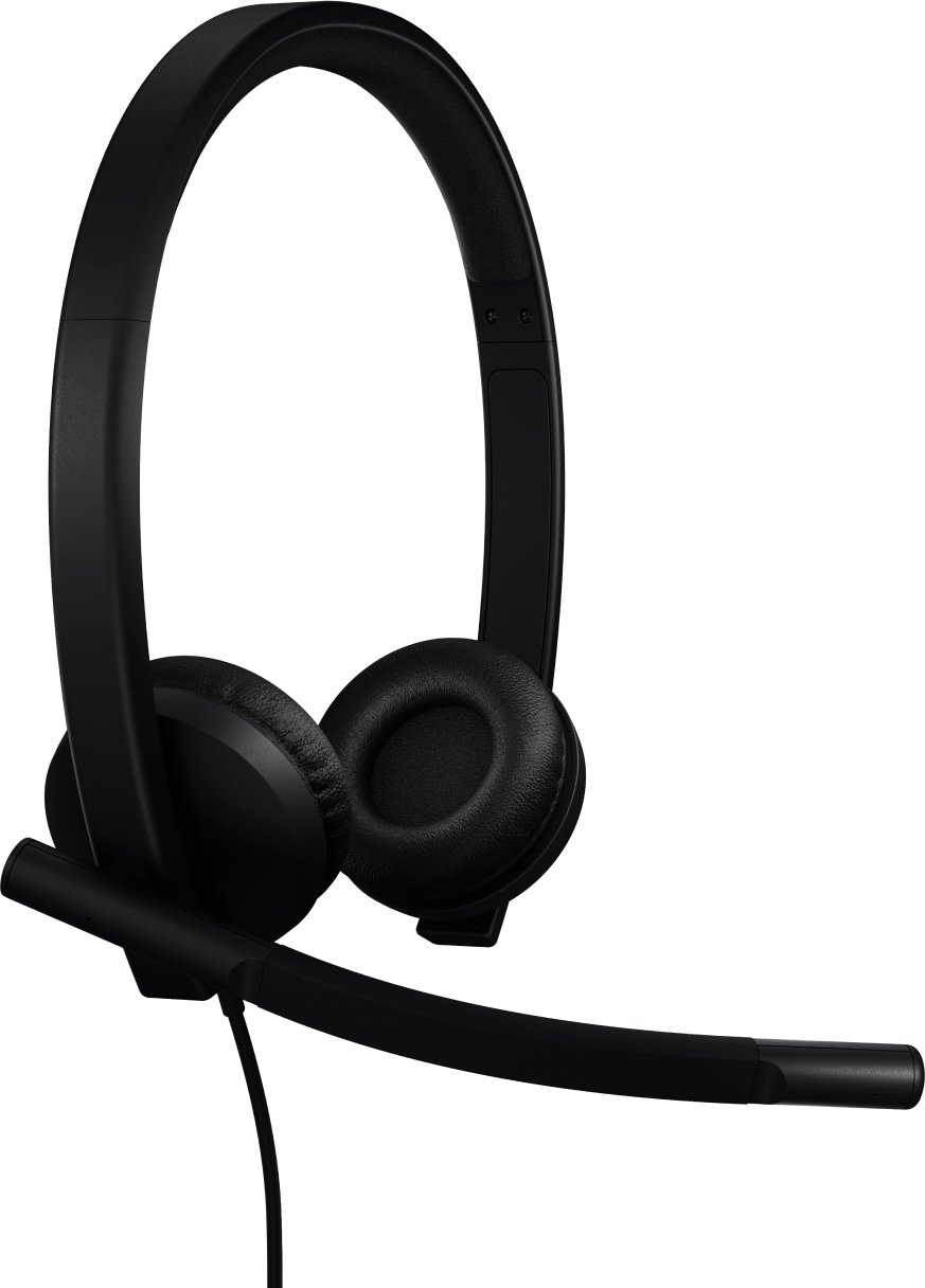 Слушалки со микрофон Logitech H570e, USB, поништување бучава, црни