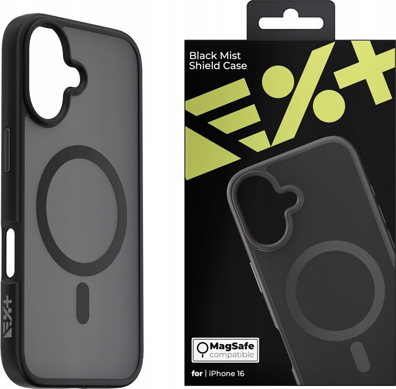 Мбулиса за телефон Next One Mist Shield MagSafe, за iPhone 16, црна