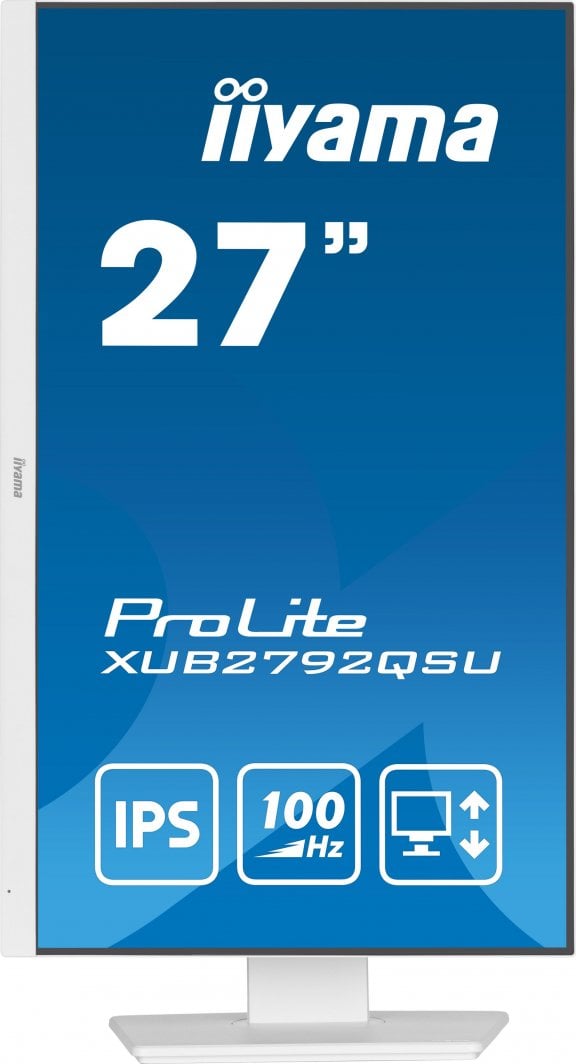Monitor Iiyama ProLite XUB2792QSU W6, 27", 2560 x 1440 WQHD, i bardhë