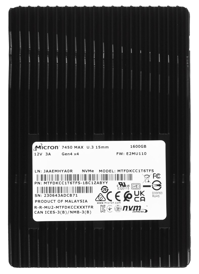 Disk SSD Micron 7450 MAX, 1.6TB, U.3 PCIe