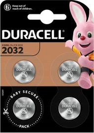 Батерија Duracell Electronics CR2032 220mAh, 4 парч.
