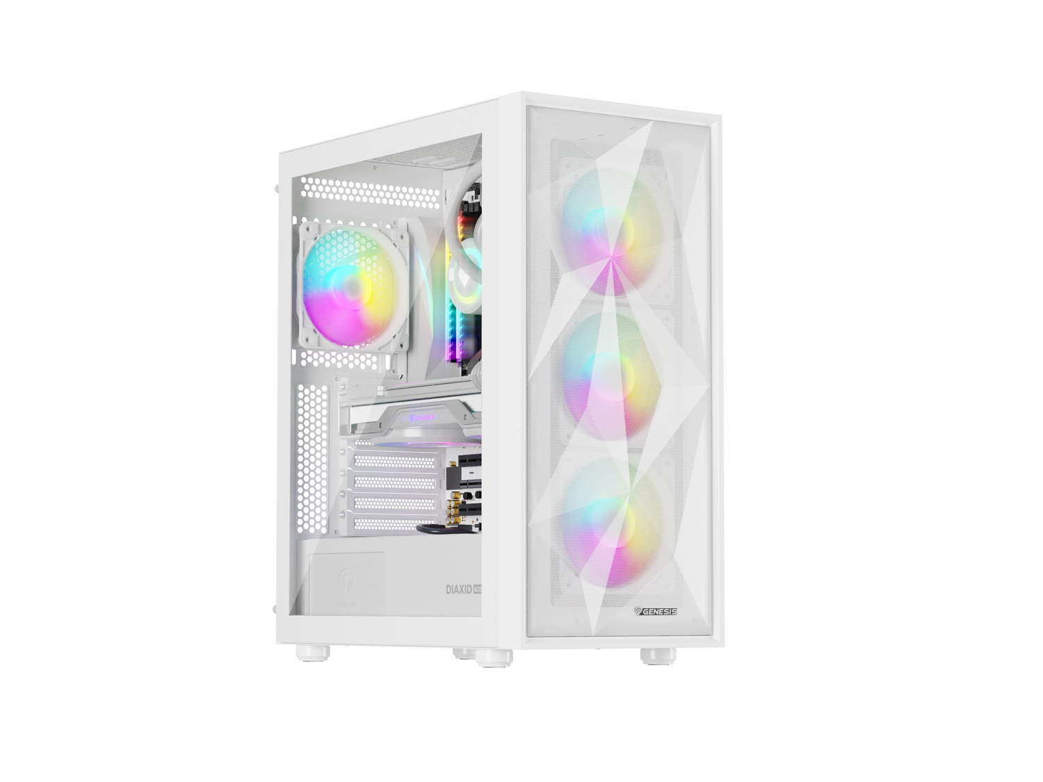 Kasë për PC Genesis DIAXID 605 ARGB, e bardhë