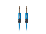 Kabllo audio Lanberg CA-MJMJ-10CU-0010-BL, Jack 3.5mm në Jack 3.5mm, 1m, blu