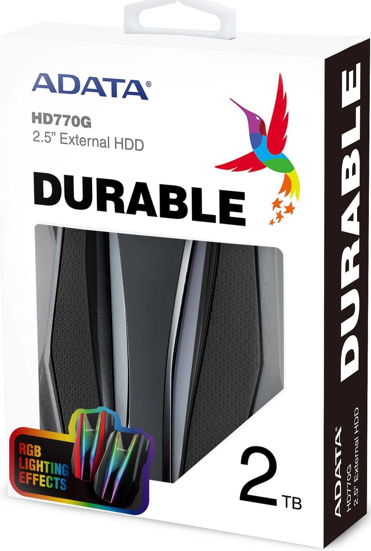Disk i jashtëm ADATA HD770G, 2TB, USB 3.2, i zi
