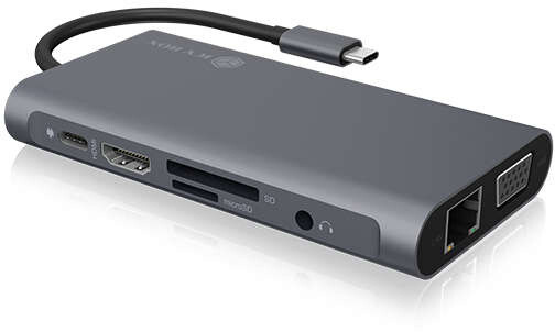 Docking station ICY BOX IB-DK4040-CPD USB-C me 2 dalje video