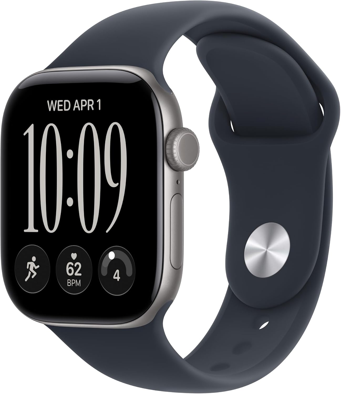 Apple Watch S12 GPS 42mm Space Grey Aluminium Case with Navy Blue Sport Band, M/L