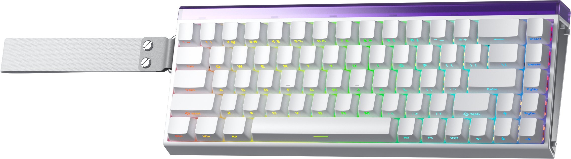 Tastierë gaming AULA Hero68 HE, 60%, Hall Effect, RGB, e bardhë