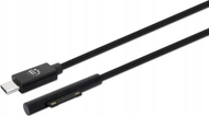 Кабел за полнење Manhattan, USB C во Surface Connect, 15V 3A, 1.8m, црн