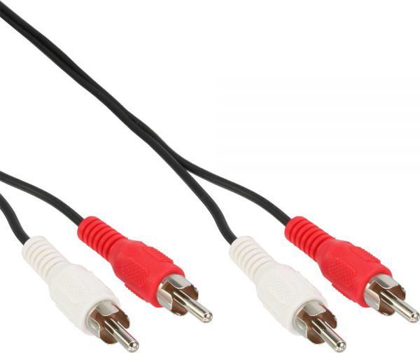 Kabllo Intos RCA (Cinch) x2 RCA (Cinch) x2, 1 m, e zezë (89933C)