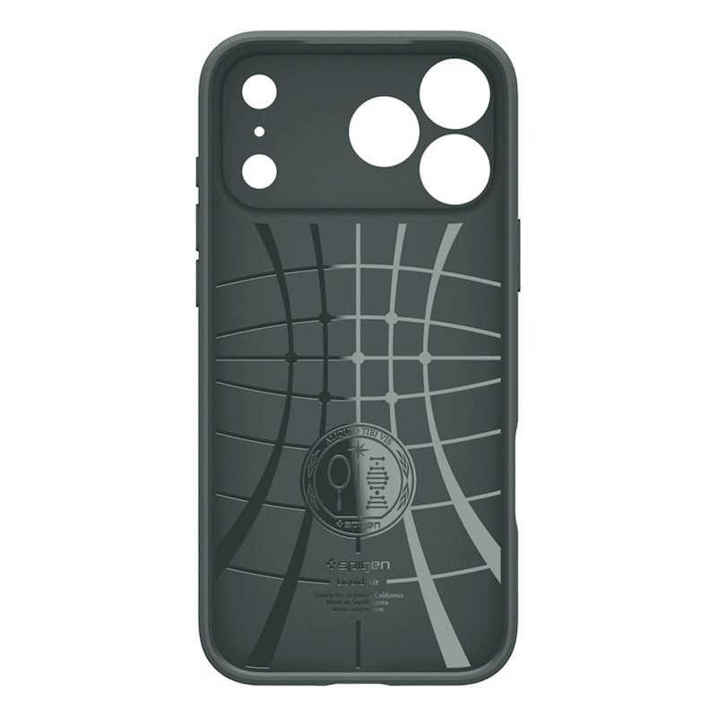 Mbulesë telefoni Spigen Liquid Air për iPhone 17 Pro Max, antibakteriale, Abyss Green