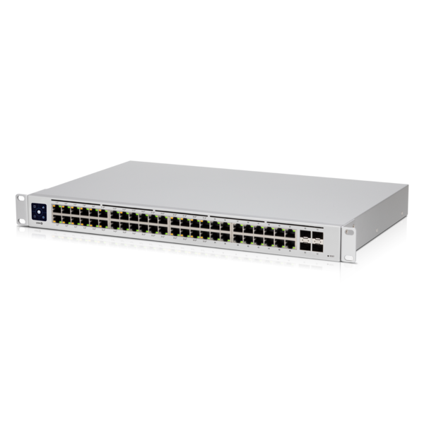 Swich rrjeti Ubiquiti UniFi USW-48-POE, 48 porta Gigabit, PoE+, për rack