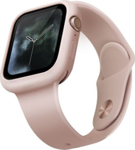 Mbulesë Uniq Lino për Apple Watch Series 5 4 44mm, silikon, rozë
