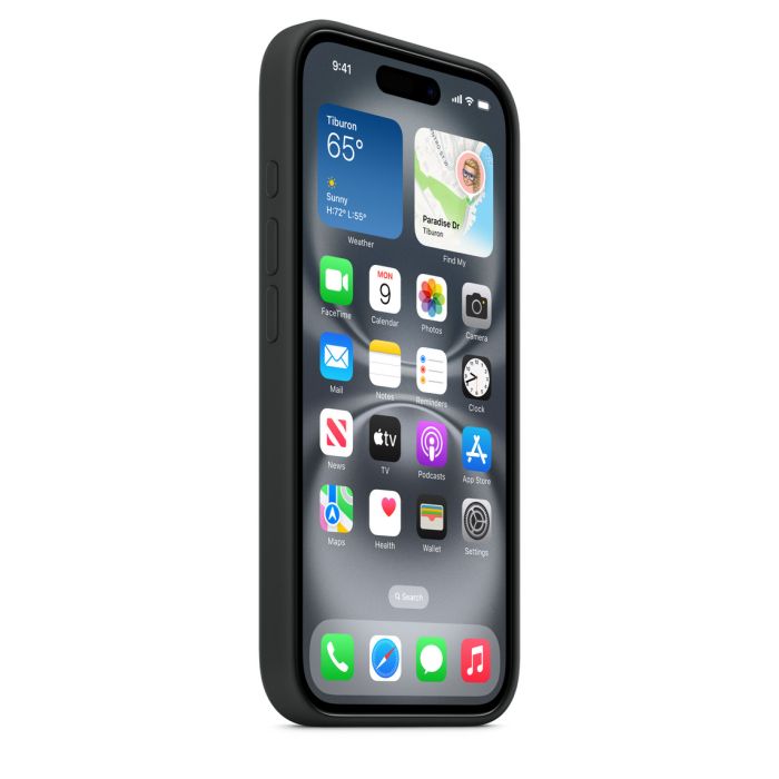 Apple iPhone 16 Silicone Case with MagSafe, Black