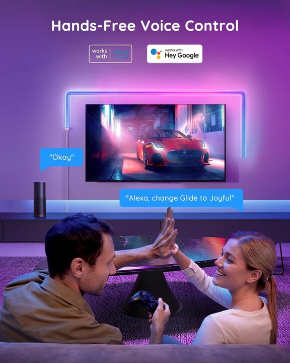 Ndriçim për gaming dhe televizor Govee Glide (8+4) RGBIC