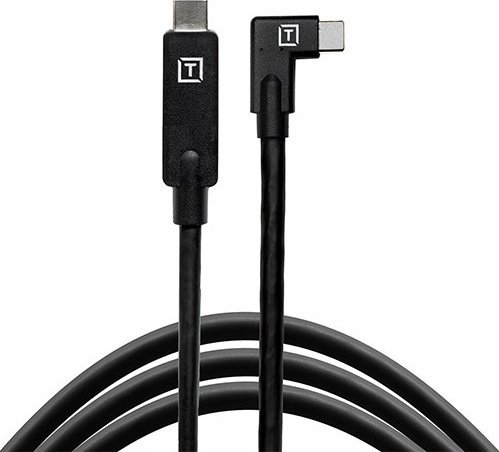 Kabllo Tether Tools TetherPro USB C në USB C Right Angle, 4.5m, e zezë