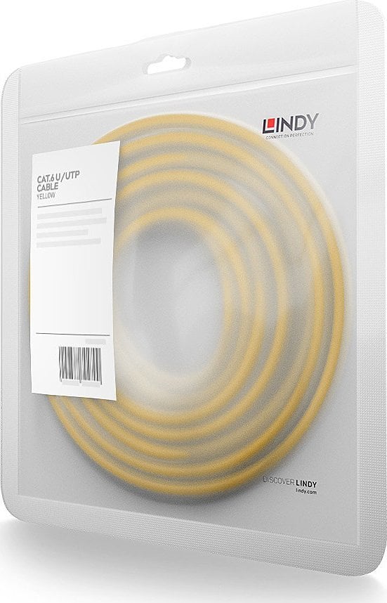 Kabllo rrjeti Lindy patch Cat6 U UTP, 0.30m, e verdhë