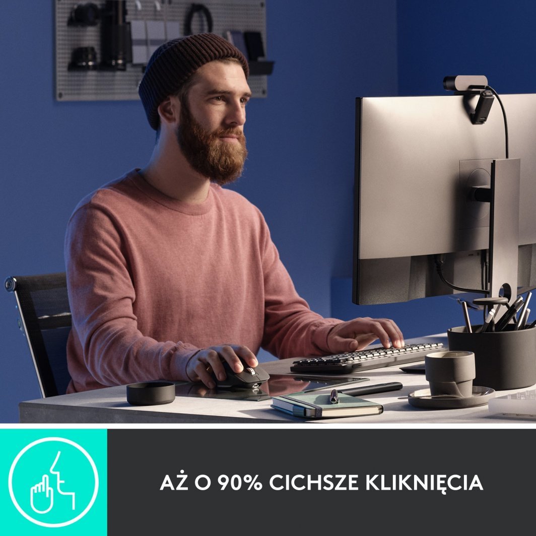 Maus Logitech MX, wireless, Bluetooth, USB, USB-C, i hirt