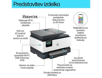 Printeri shumëfunksional HP OfficeJet Pro 9120e, Instant Ink, A4, me ngjyra