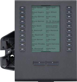 Modul shtesë telefoni Auerswald COMfortel D-XT20i IP, 20 butona, ekran 4.3", i zi