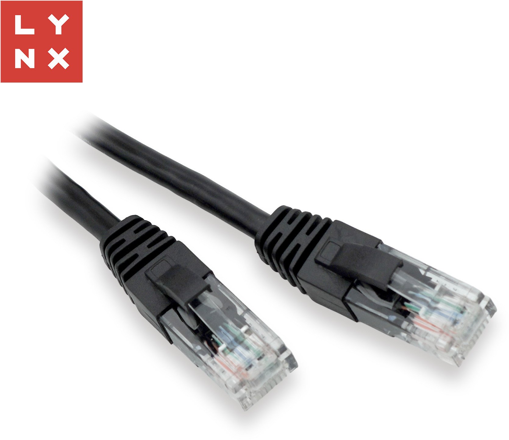 Kabllo rrjeti LYNX UTP Cat5e, 0.3 m, set 10 copë, i zi