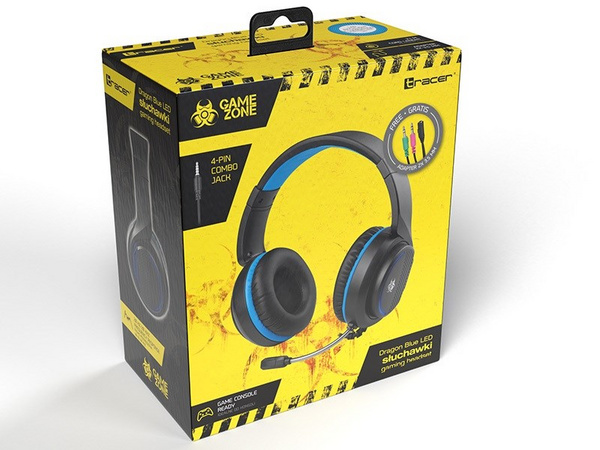 Kufje Tracer Gamezone Dragon Blue, të zeza/të kaltra