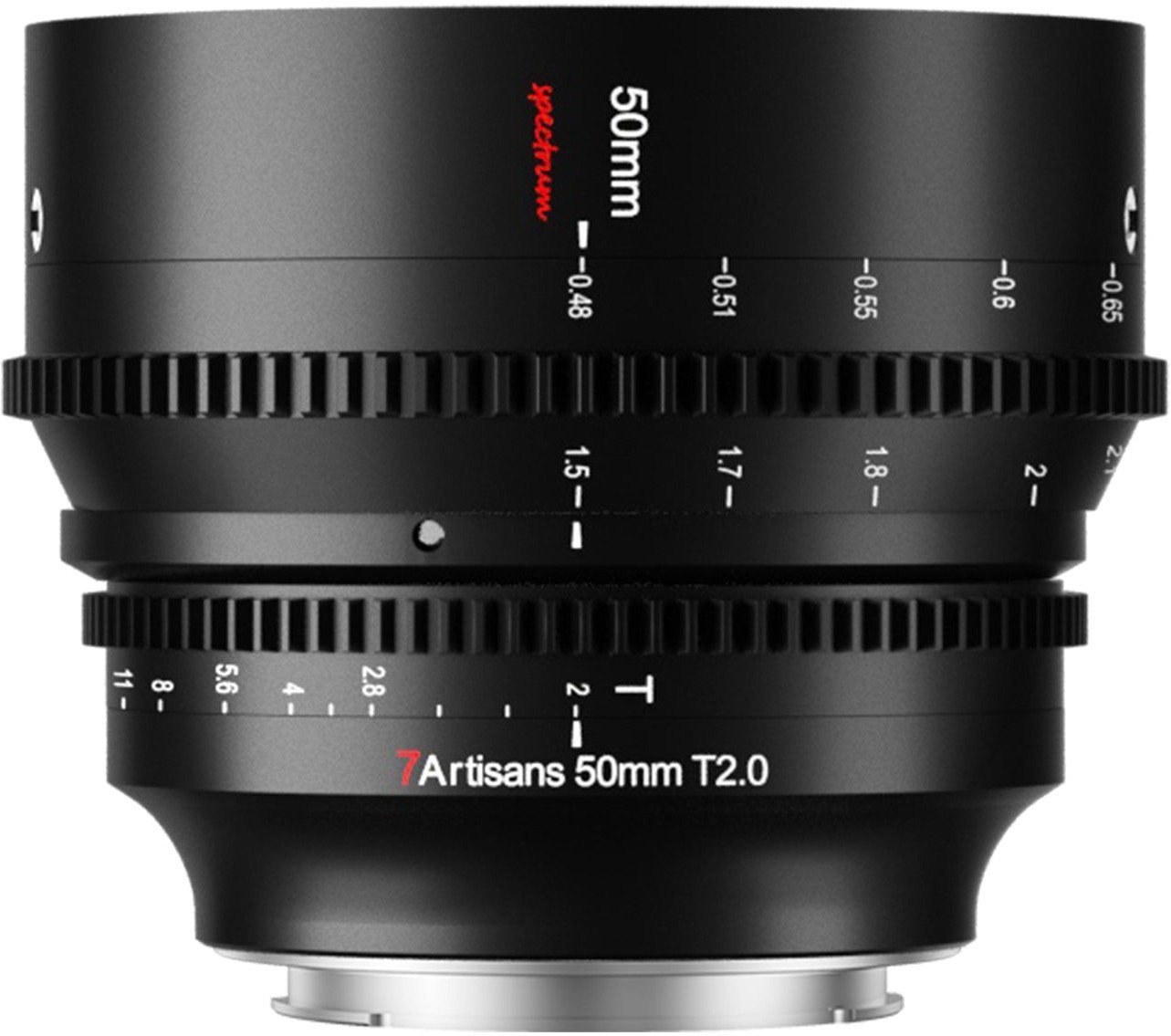 Кинематографски објектив 7Artisans Spectrum 50mm T2.0, Canon RF, црн