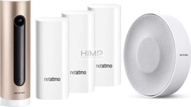 Sistem alarmi smart Netatmo, me kamerë, me sirenë 110dB, i bardhë
