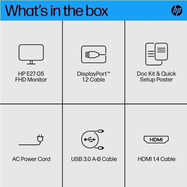 Monitor HP E27 G5, 27", 1920 x 1080, i zi