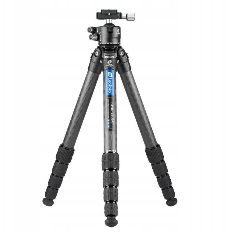 Tripod fotografik Leofoto LS-325C me kokë sferike LH-40, fibra karboni, kapacitet 12kg, i zi