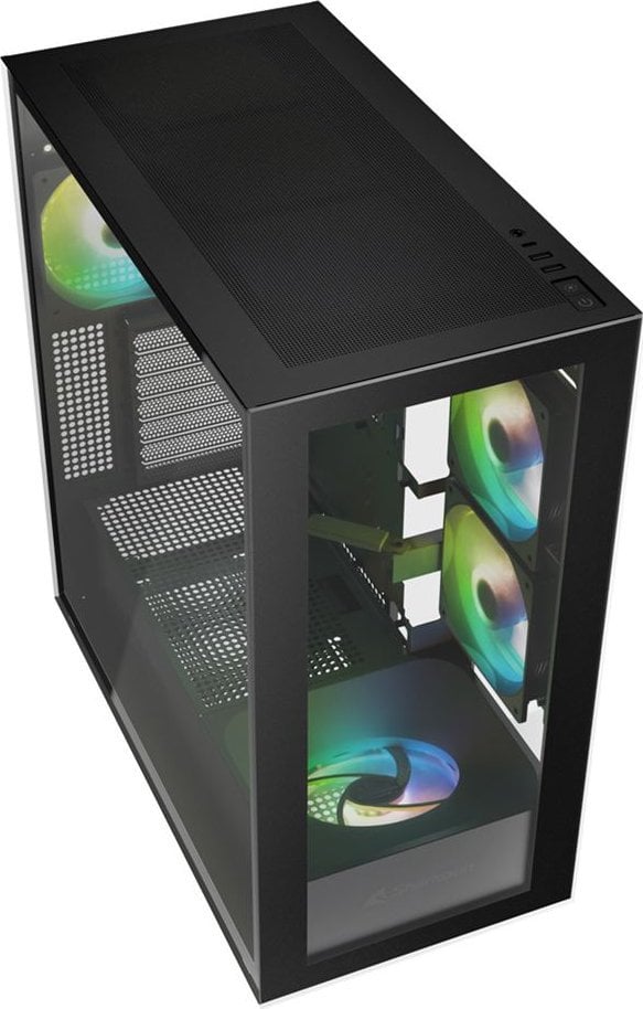 Kasë Sharkoon Rebel C60 ARGB, e zezë, Full Tower