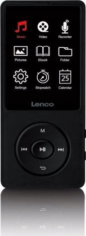 MP4 player Lenco Xemio-669BK, ekran i madh, 8GB, gri