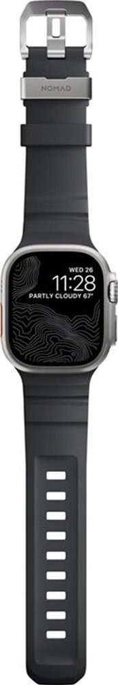 Rrip për Apple Watch Rocky Point Band, 46mm 49mm, gome FKM, Storm me titan natyral