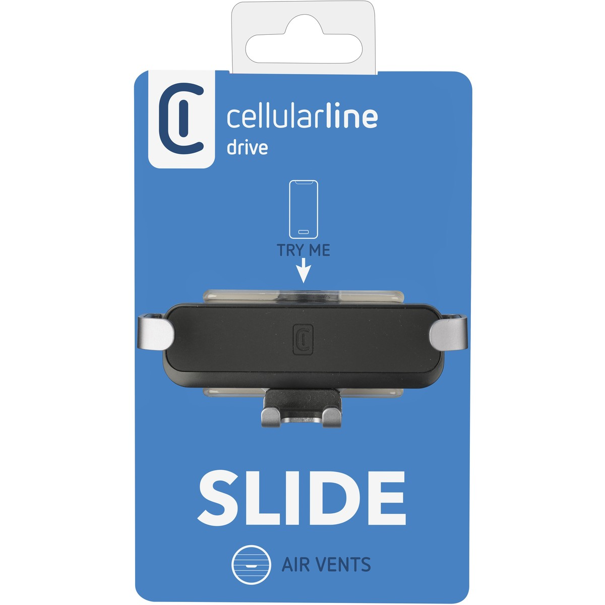 Mbajtëse për makinë Cellularline Slide GRAVITYTPVENTK, e zezë