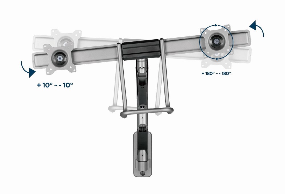 Mbajtëse Monitori Gembird, 17-32", 8kg, VESA 100x100, e zezë