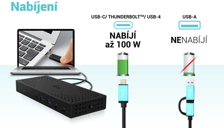 [OUTLET] [OUTLET] Docking Station i-tec USB 3.0/USB-C/Thunderbolt, 3x 4K Display, PD 100W
