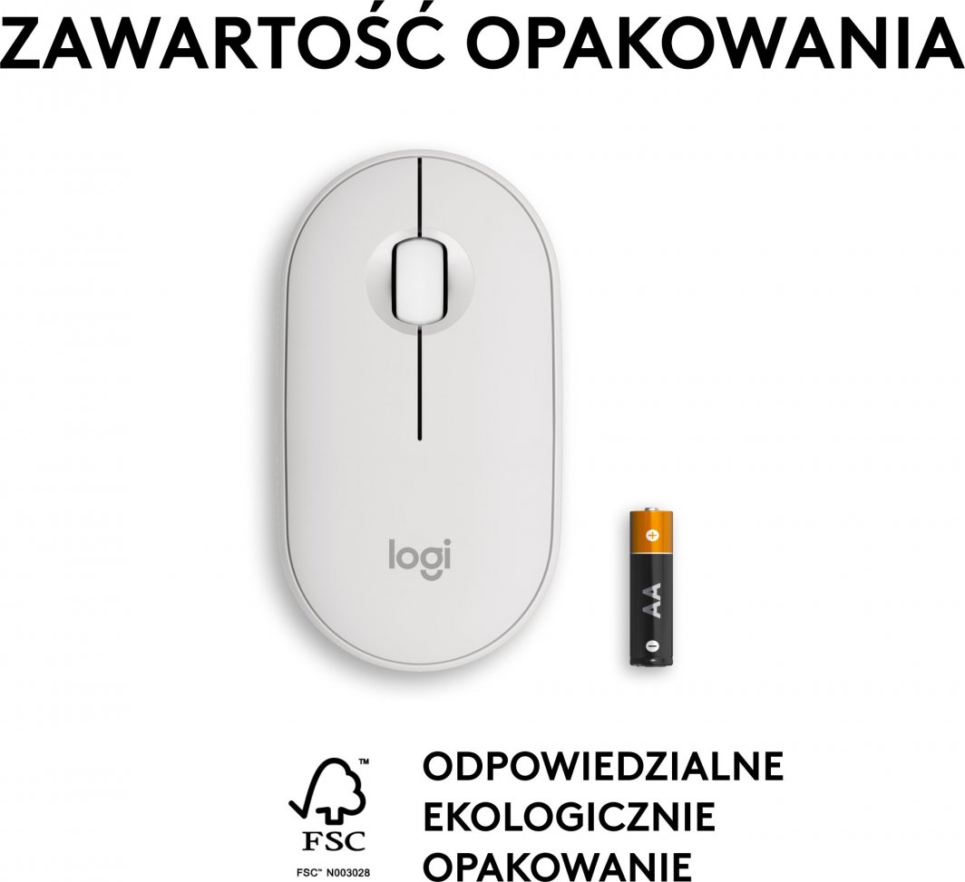 Maus Logitech Pebble 2 M350s, i bardhë
