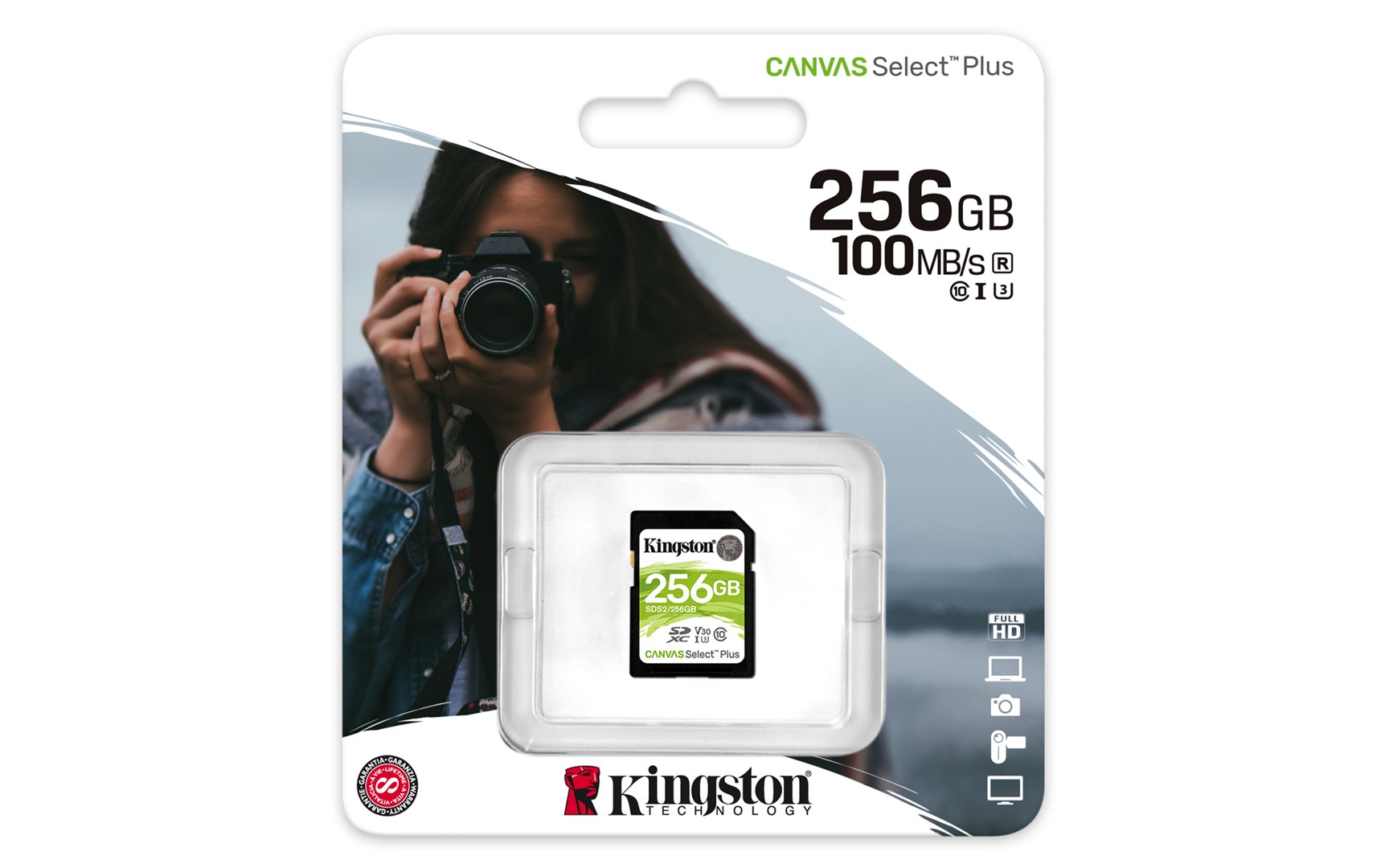 Kartë e memories Kingston Canvas Select Plus, SDXC, 256 GB, Class 10