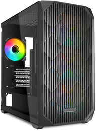 Kullë PC Sharkoon MK3 RGB, Micro Tower, me ndriçim RGB, e zezë