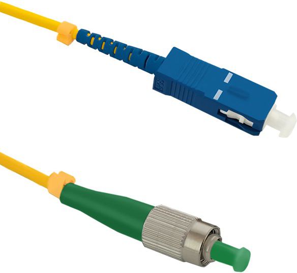 Kabllo optike Qoltec Patchcord FC/APC në SC/UPC, singlemode 9/125 G652D, simplex 15m, e verdhë