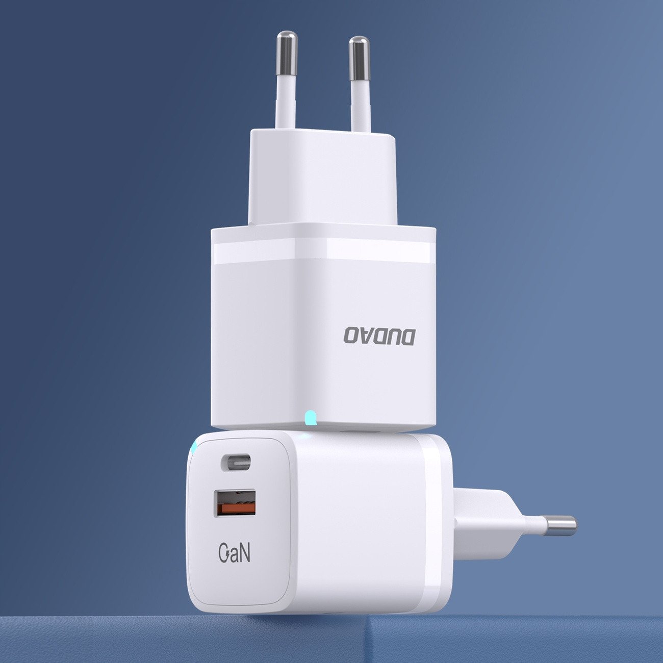 Karikues muri Dudao A13Pro GaN, 33W, USB C dhe USB A, i bardhë