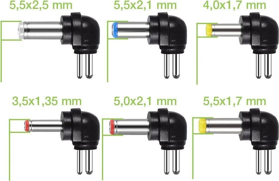 Adapter universal rryme Techly IPW-NTS2250G2, 3-12V 2.25A 27W, portë USB 5V 1A, i zi