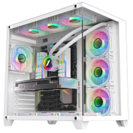 Kutia kompjuterike 1st Player MV8 TP, ATX, 7 ventilatorë aRGB, e bardhë