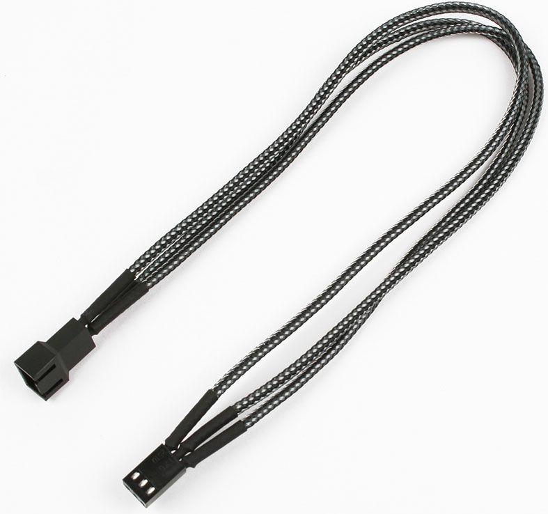 Kabllo Nanoxia 3 pin - 3 pin NX3PV3EC, 0.3m, e hirtë