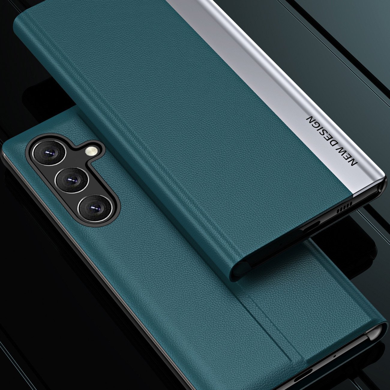Këllëf me kapak Hurtel Sleep Case Pro për Xiaomi Redmi Note 12 Pro+, me qëndrim, blu