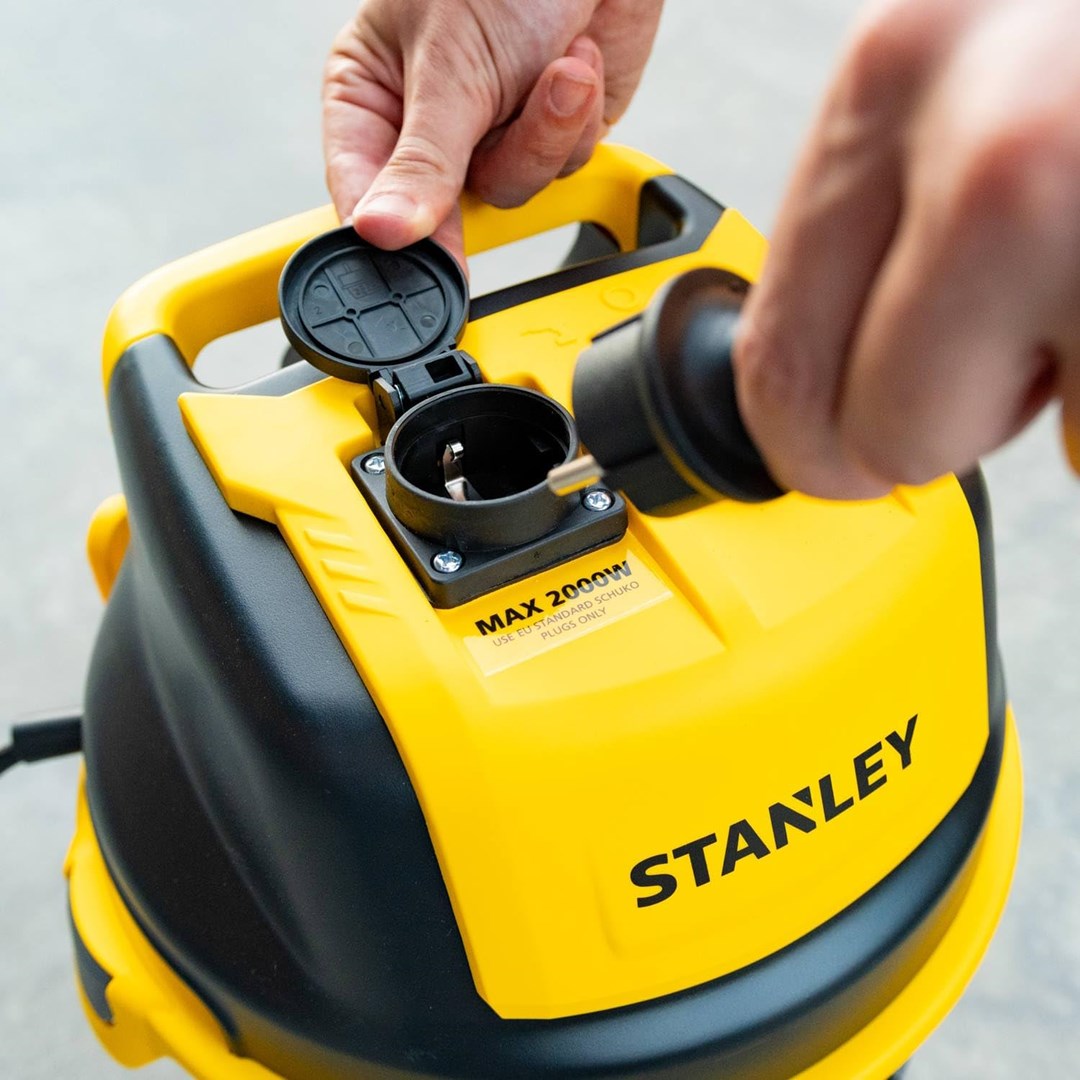 Fshesë industriale Stanley SXVC30XTDE, 30L, inox, e verdhë