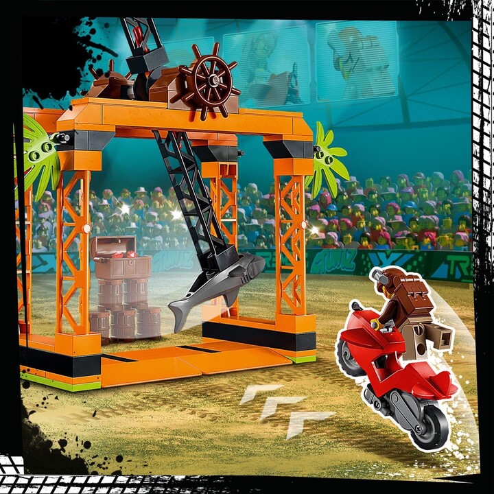 Set lodër LEGO® City 60342 Shark Stunt Challenge, 122 pjesë