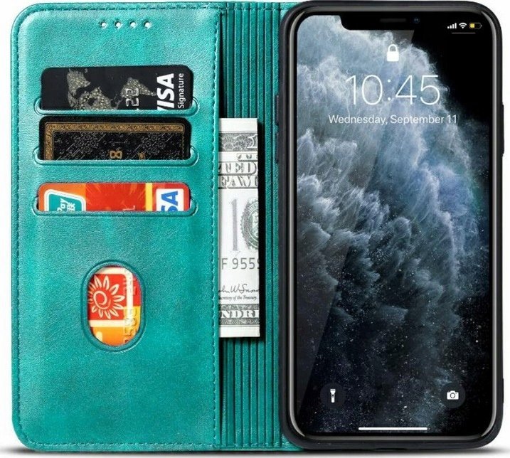 Këllëf portofol Marv për Xiaomi Redmi 13C, libër, jeshil